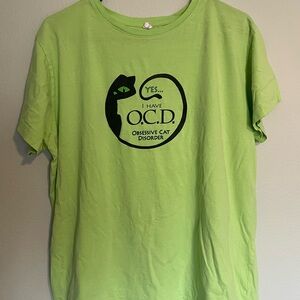 Green Cat Lover T-Shirt 🍀 1